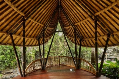 Yoga area at luxury Bali hotel