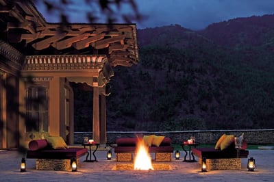 Evening bonfire at Pemako Thimpu Bhutan
