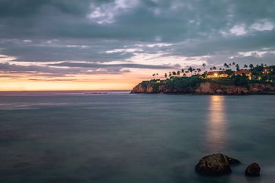 The exterior shot with sunset view of Suriyawatta, Sri Lanka