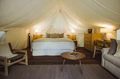 Tent Interior at Clayoquot Wilderness Lodge