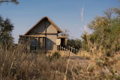 Exterior of Mialachite Villa at Victoria Falls Luxury Safari Camp