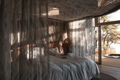 Bespoke Malachite suite at Victoria Falls Luxury Safari Camp