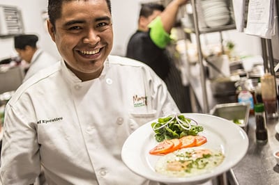 Cuisine prepared by the chef at Morgan's Rock