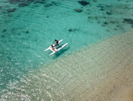 7 - 11 Boat in a bay of water in the Philippines