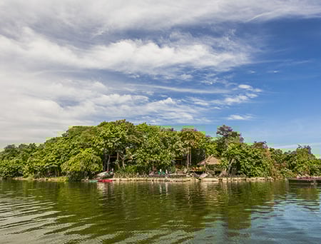 1 A beach on Nicaragua's pacific coast with jungle backdrop