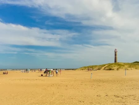 12 Aerial image of a coastal city in Uruguay