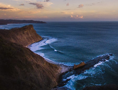 10 A beach on Nicaragua's pacific coast with jungle backdrop