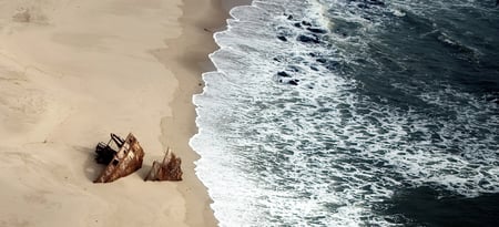 1 Ship Wreck along the Skeleton Coast in Western Namibia