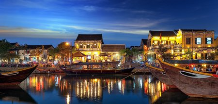 9 Hoi An river, Vietnam Cultural yellow heritage site of mixed cultures and architecture