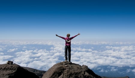 8 Summitting the peak of Kilimanjaro