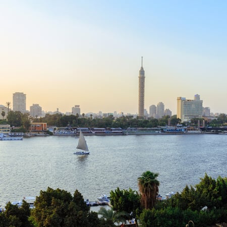 12 felucca on the Nile river