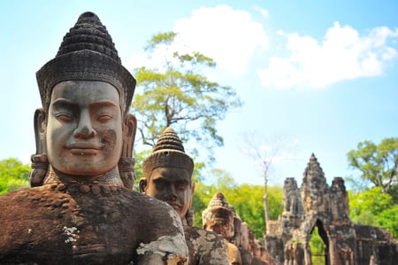 4 Cambodia, Ang Kor Wat, Monkeys