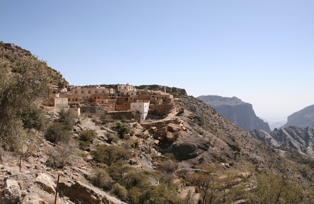 4 Aerial landscape Khasab, Musandam Peninsula, Oman