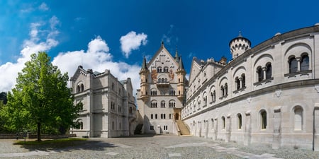 7 Castle near Munich in Bavaria, Germany. Natural Landscape.