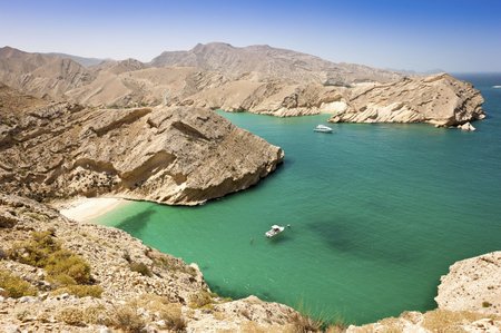 9 Aerial landscape Khasab, Musandam Peninsula, Oman