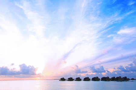 9 Water Villas (Bungalows) on the Perfect Tropical Island, Maldives