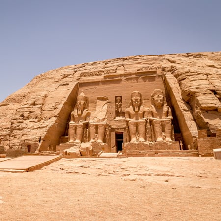 4 Egypt. Cairo - Giza. General view of pyramids