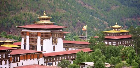 1 Scenic Bumthang Bhutan. A typical architectural structure of Bhutan.