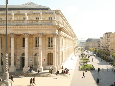 5 Arc de Triomphe located in Paris, in autumn scenery.