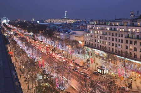 9 Arc de Triomphe located in Paris, in autumn scenery.