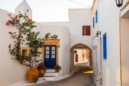 7 Stunning morning panorama of Santorini island.