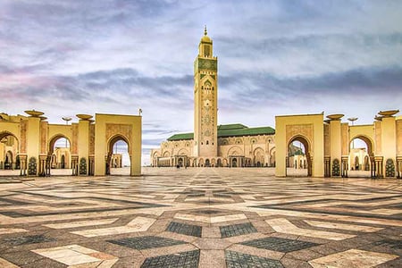 1 View of Koutoubia Mosque and garden in Marrakesh, Morocco