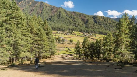 4 Scenic Bumthang Bhutan. A typical architectural structure of Bhutan.