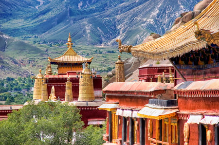 2 tibetan buddhist prayer rolls