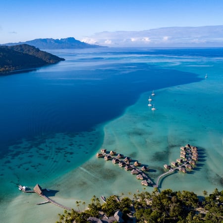 1 Taha aerial view panorama landscape French Polynesia