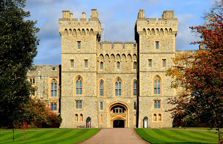 9 View of Glamis Castle in Scotland, United Kingdom. Glamis in Angus. Home of the Countess of Strathmore and Kinghorne.