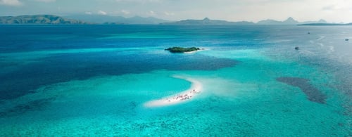 Taka Makassar, a tiny sand island within the Komodo National Park in Indonesia
