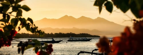 Sunset across Lombok Indonesia