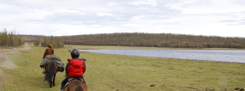 HORSE RIDING WITH KIDS IN MONGOLIA