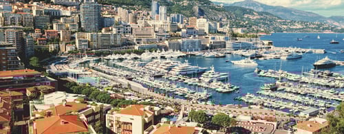Aerial image of the city of Monaco