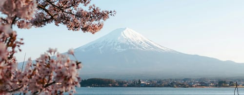 Mount Fuji in the distance, Japan