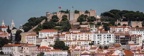 São Jorge Castle overlooking the city of Lisbon, Portugal