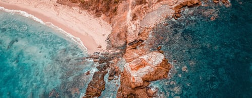 Aerial image of Mexico's pacific coast