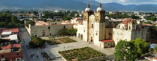 The main church in Oaxaca City