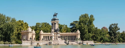 Monument to Alfonso XII in El Retiro Park, Madrid, Spain