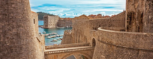 Old town and harbor of Dubrovnik, Croatia