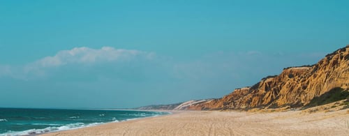 Pristine beaches of Comporta Portugal on a sunny day