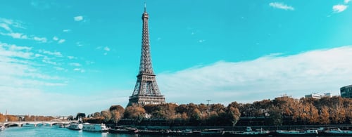 Blue skies and the Eiffel Tower Paris