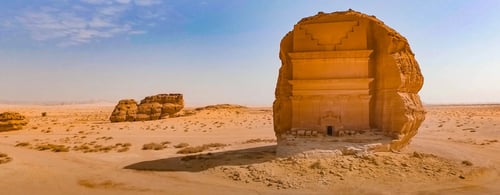 AlUla rock formation in the desert of Saudi Arabia