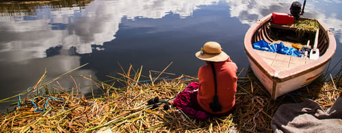 Eco trip in Uros island in Lake Titicaca, Peru