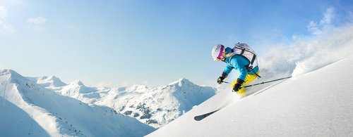 Female freeride skier