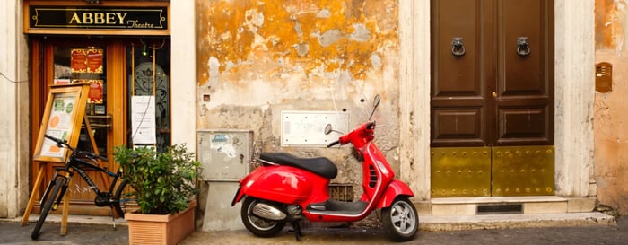  ? Vespa in Italian city 