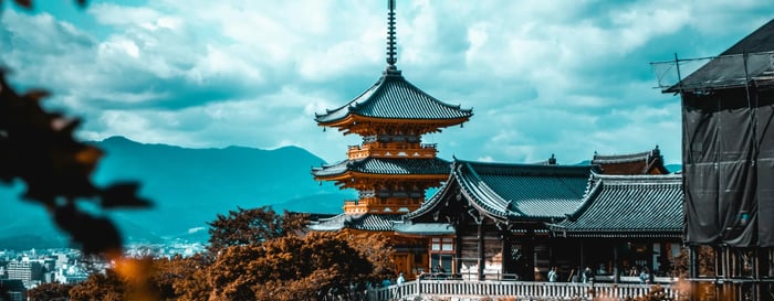 Kiyomizu-dera Temple, a Buddhist temple in eastern Kyoto, Japan
