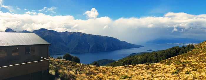 Luxmore Hut in Kepler Track, New Zealand