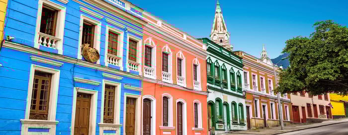 Coloured houses in Bogota
