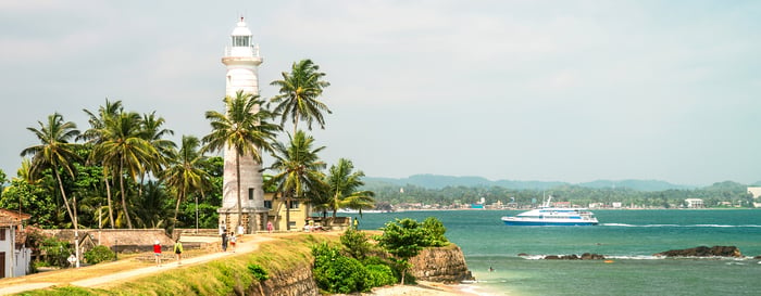 Sri Lanka. Galle. The Fort Galle. The lighthouse.